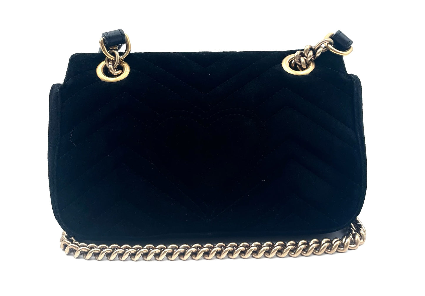 Gucci Marmont Small Black Velvet Bag