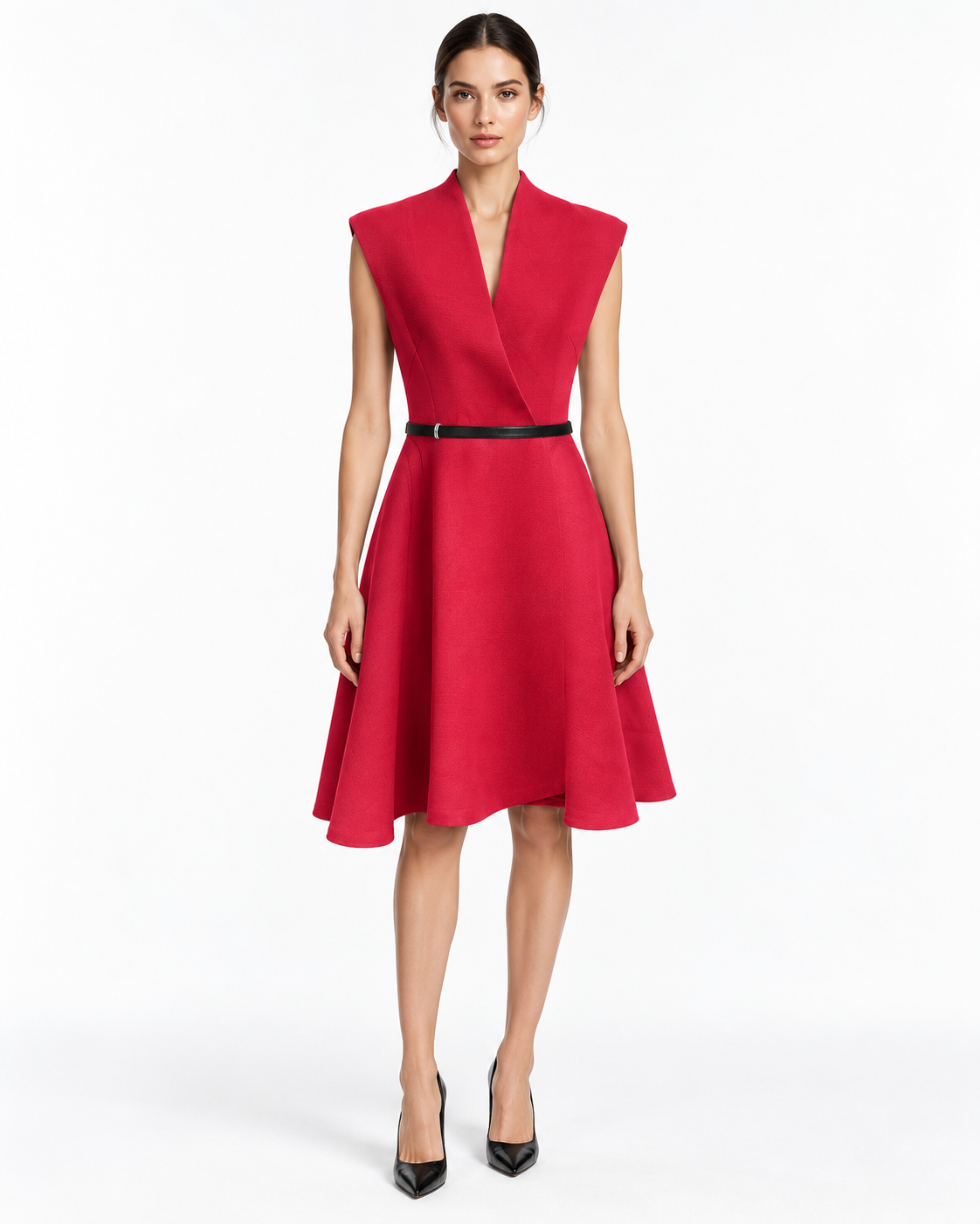 Christian Dior Red Belted Dress Size 10