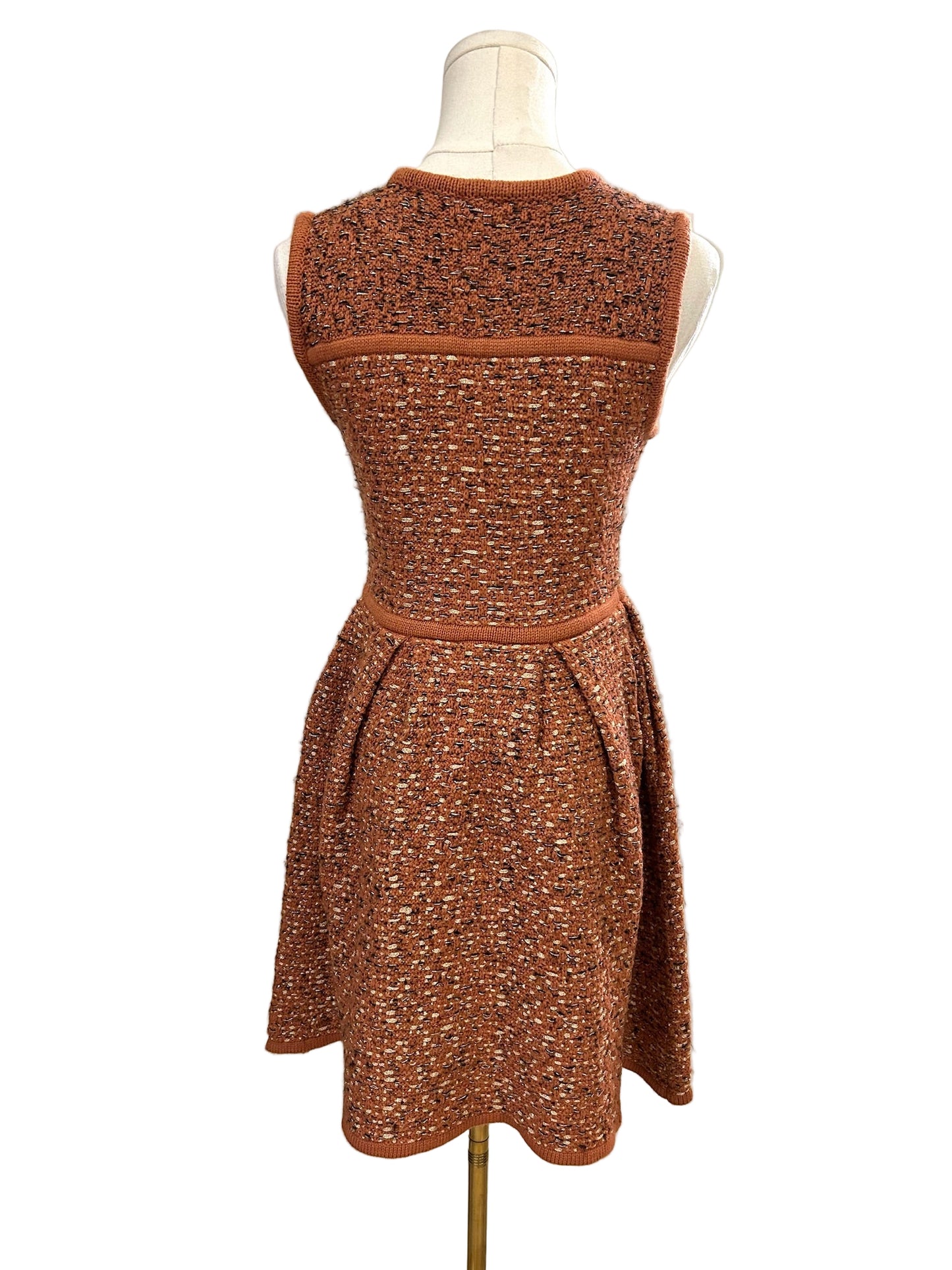 M Missoni Rust Tweed Dress Size S