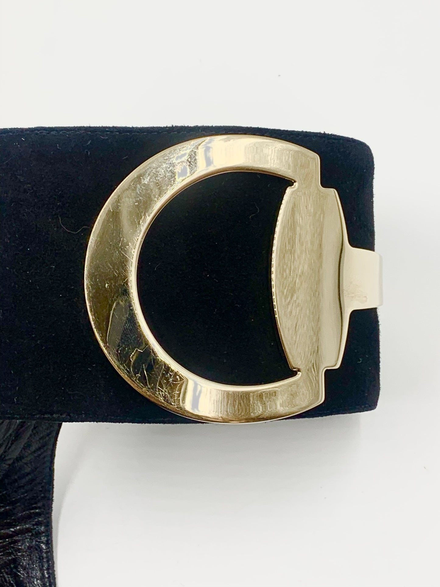 Gucci Black Ankle Strap Heels Size 6.5