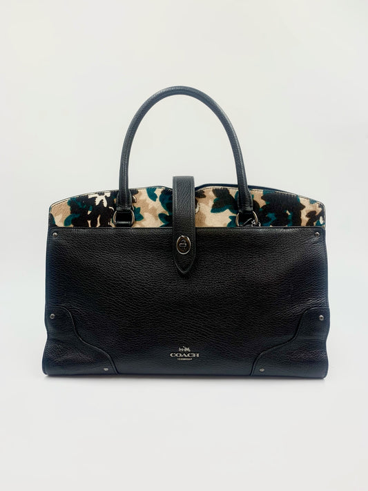 Limited Edition Coach Mercer Camo Print CalfHair Grain Leather Tote