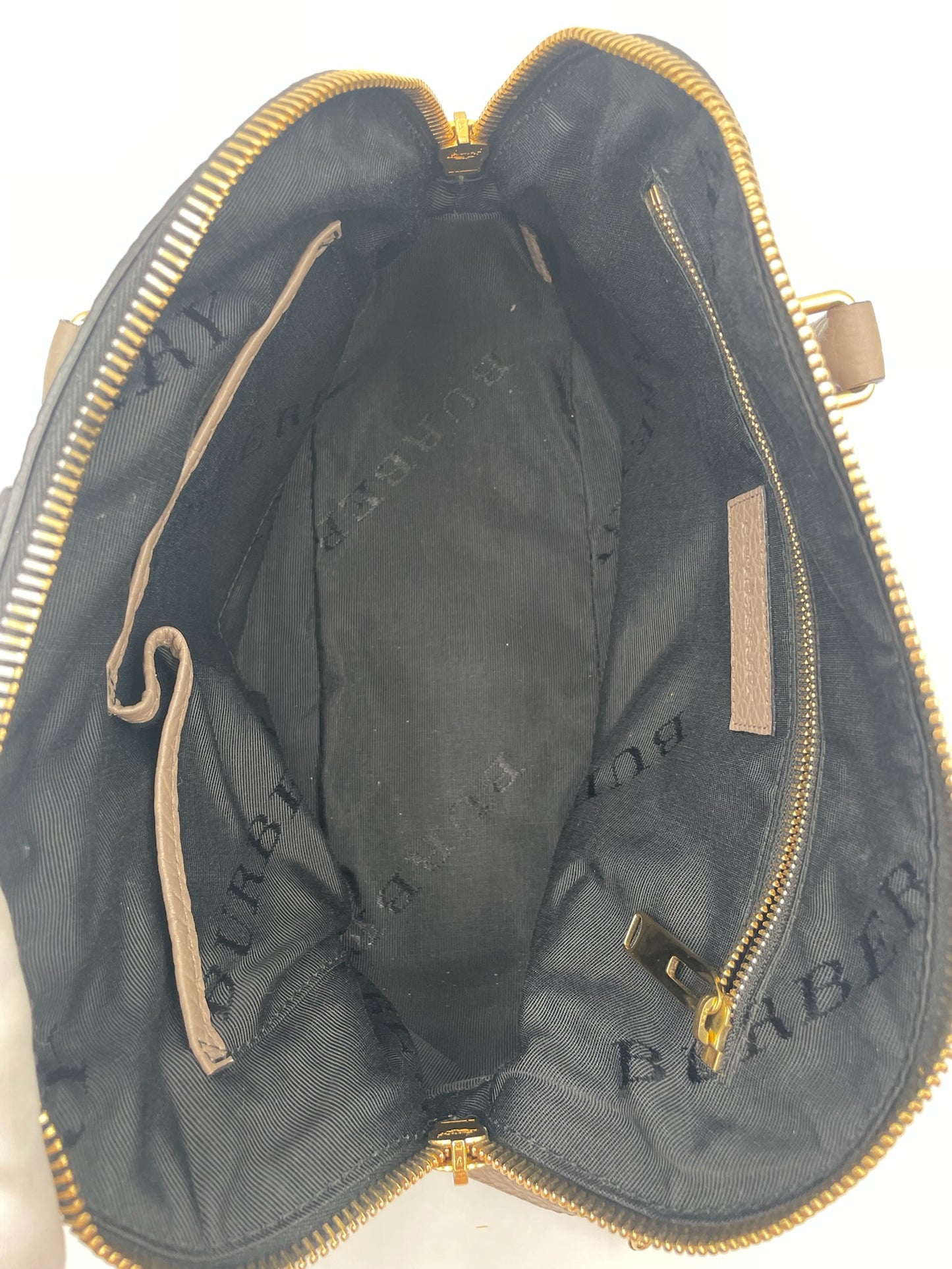 Burberry Taupe Grey Handbag