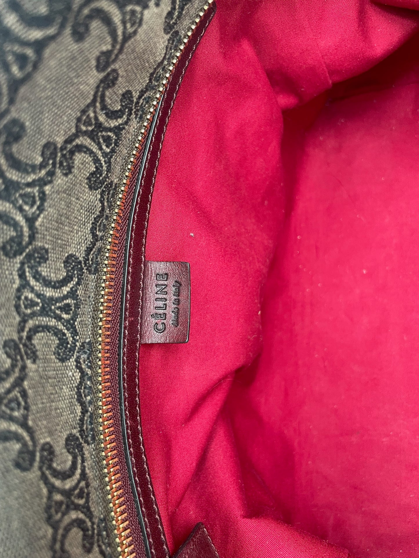 Vintage Celine Triomphe Macadam Canvas Tote