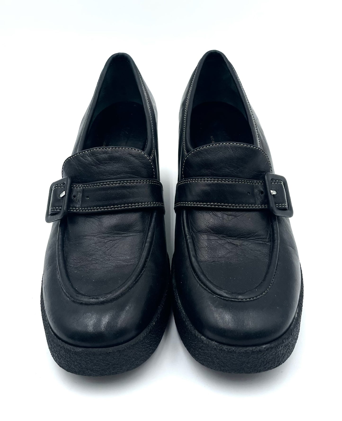 Robert Clergie Black Leather Loafers Size 8