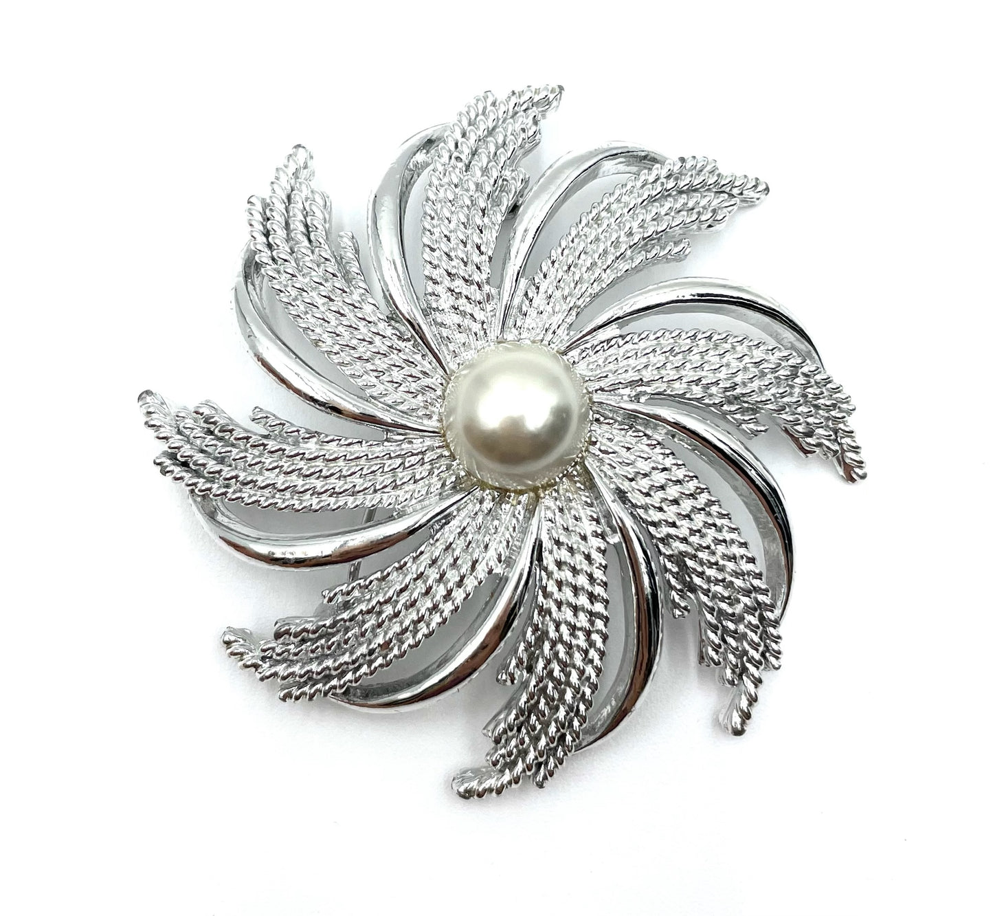 Vintage Sarah Coventry Pearl Swirl Brooch