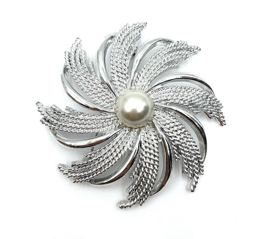 Vintage Sarah Coventry Pearl Swirl Brooch