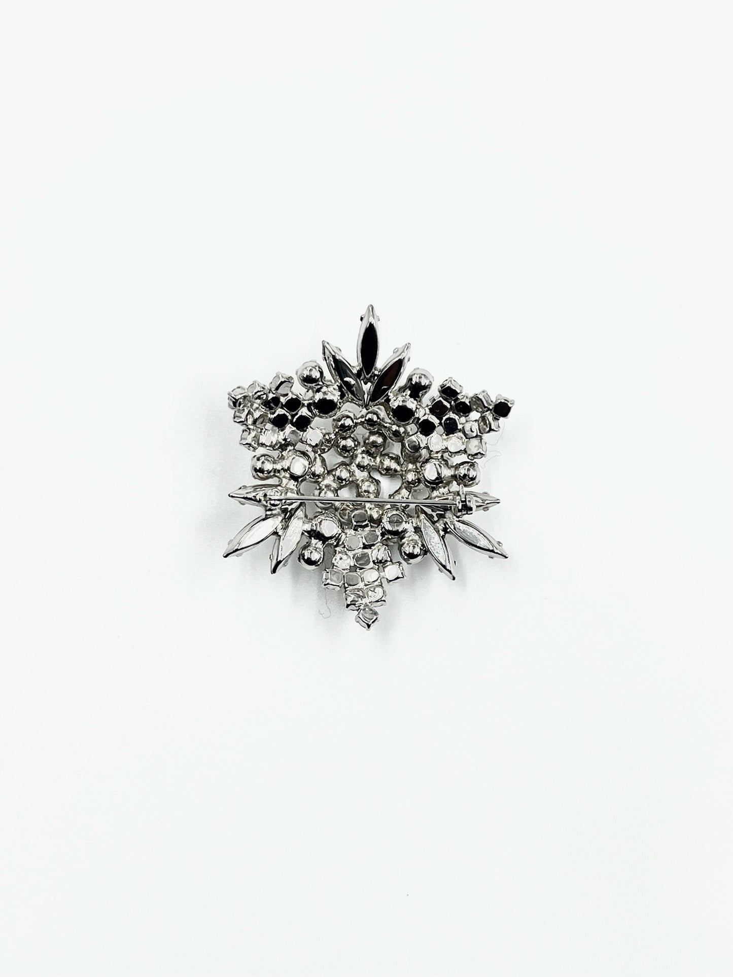 Vintage 1950s Clear Rhinestone Brooch