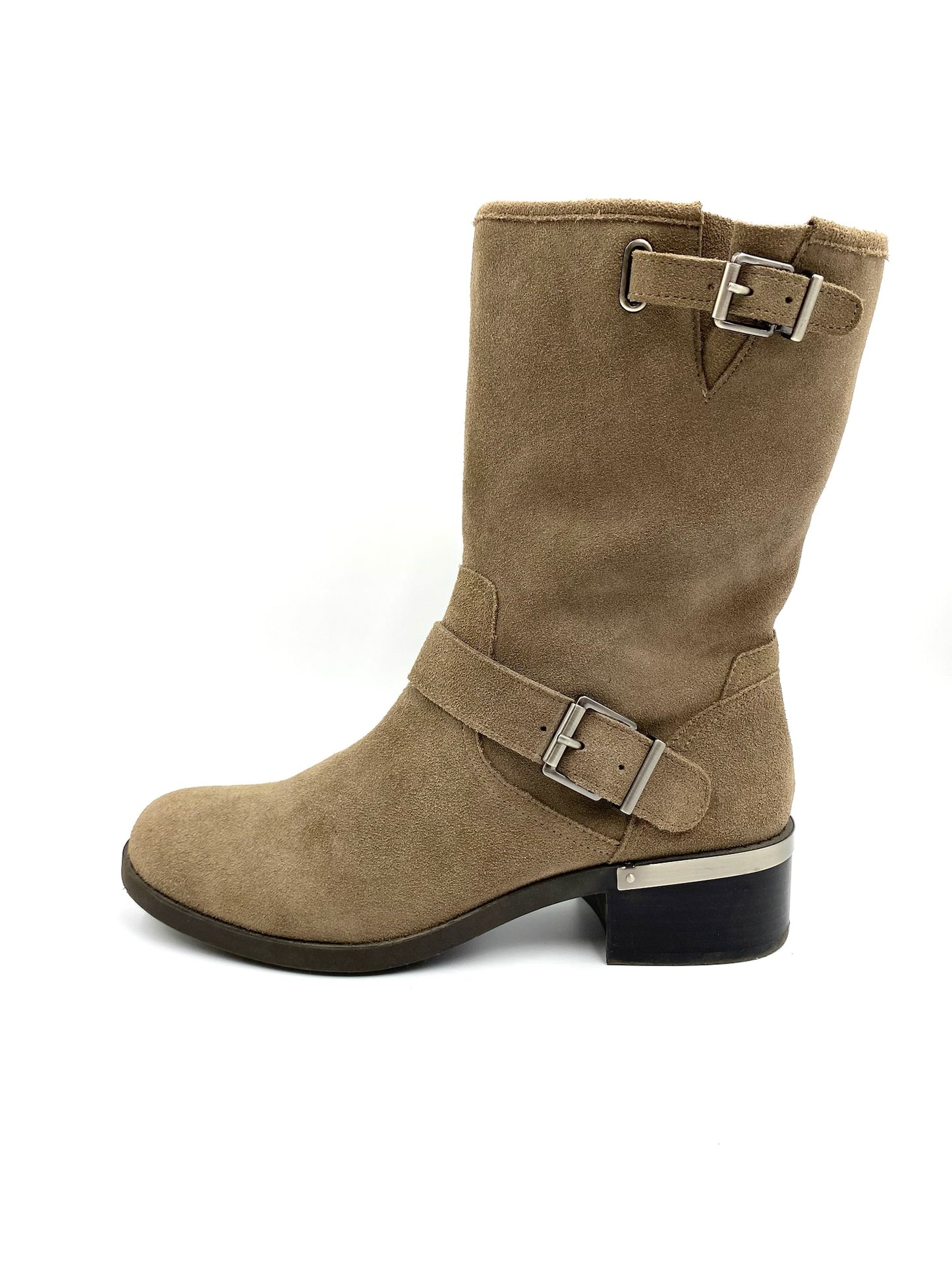 Vince Camuto Taupe Motorcycle Boots Size 9