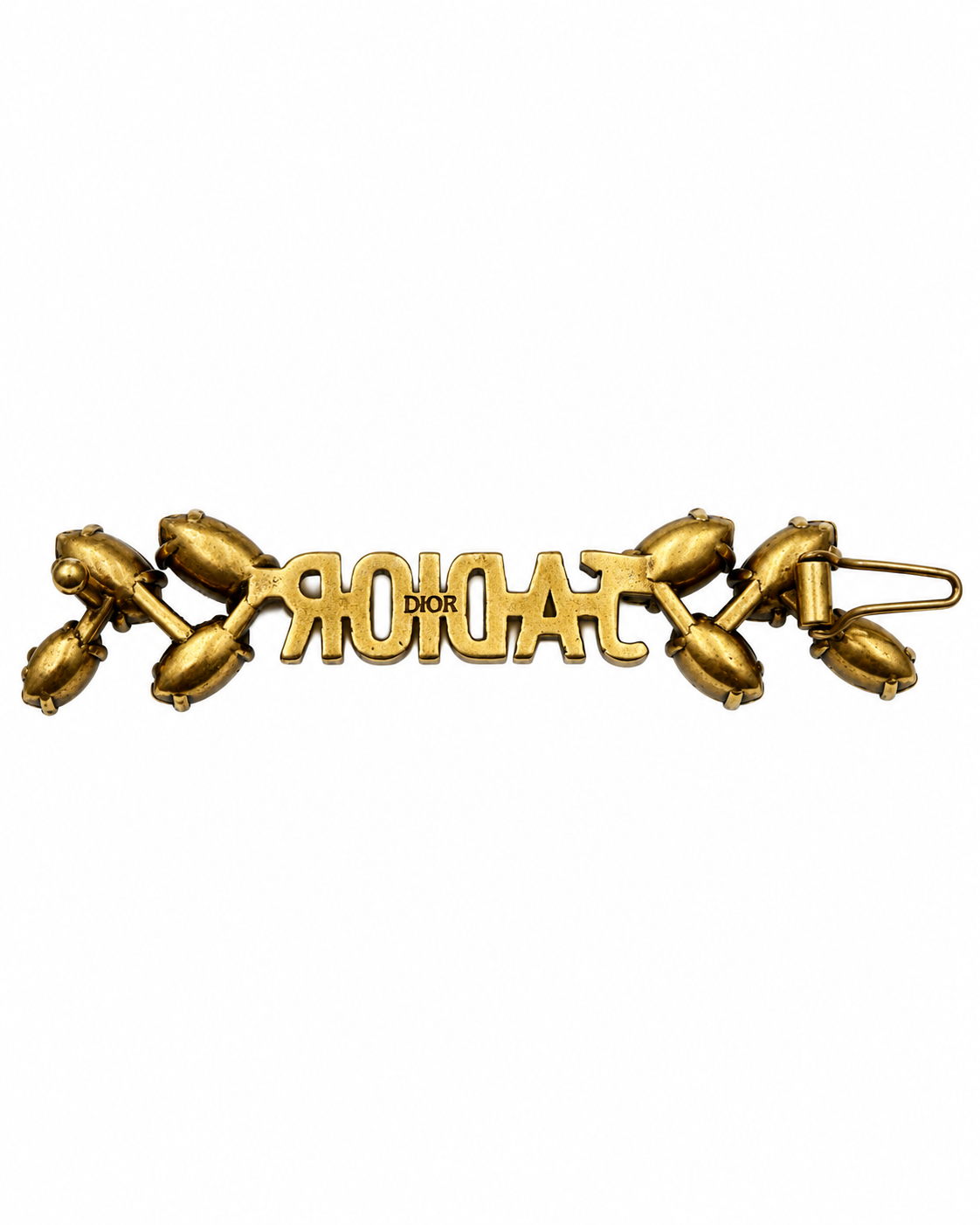 Dior “ Jadior Crystals Gold Tone Metal Hair Pin