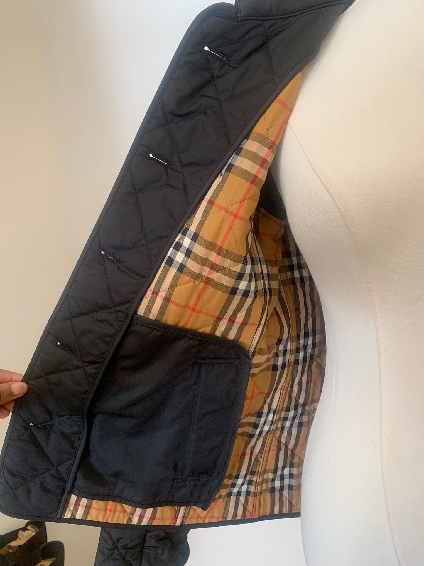 Burberry Black Quilted Jacket Size S