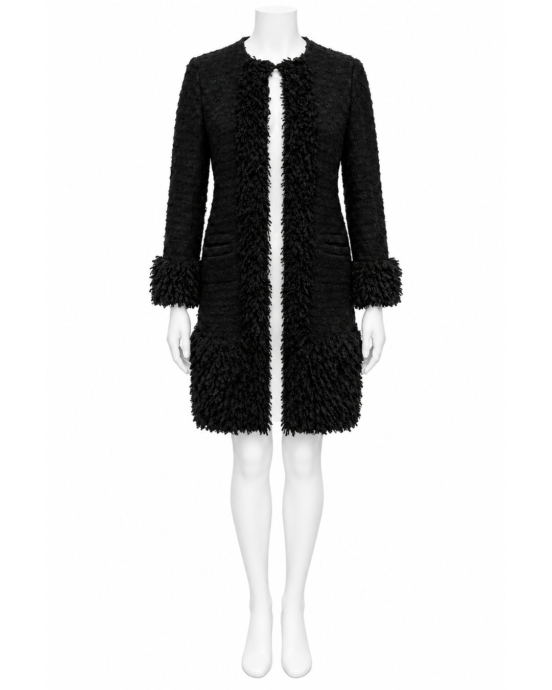 Dolce & Gabanna Black Shag Jacket Size 42