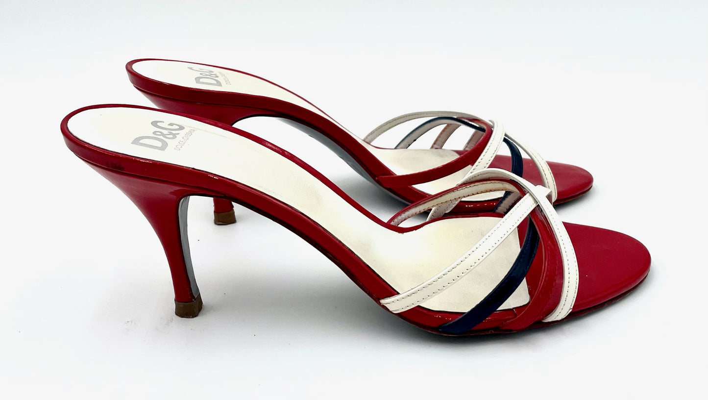 Dolce & Gabanna Multicolor Patent Mule Heels Size 39
