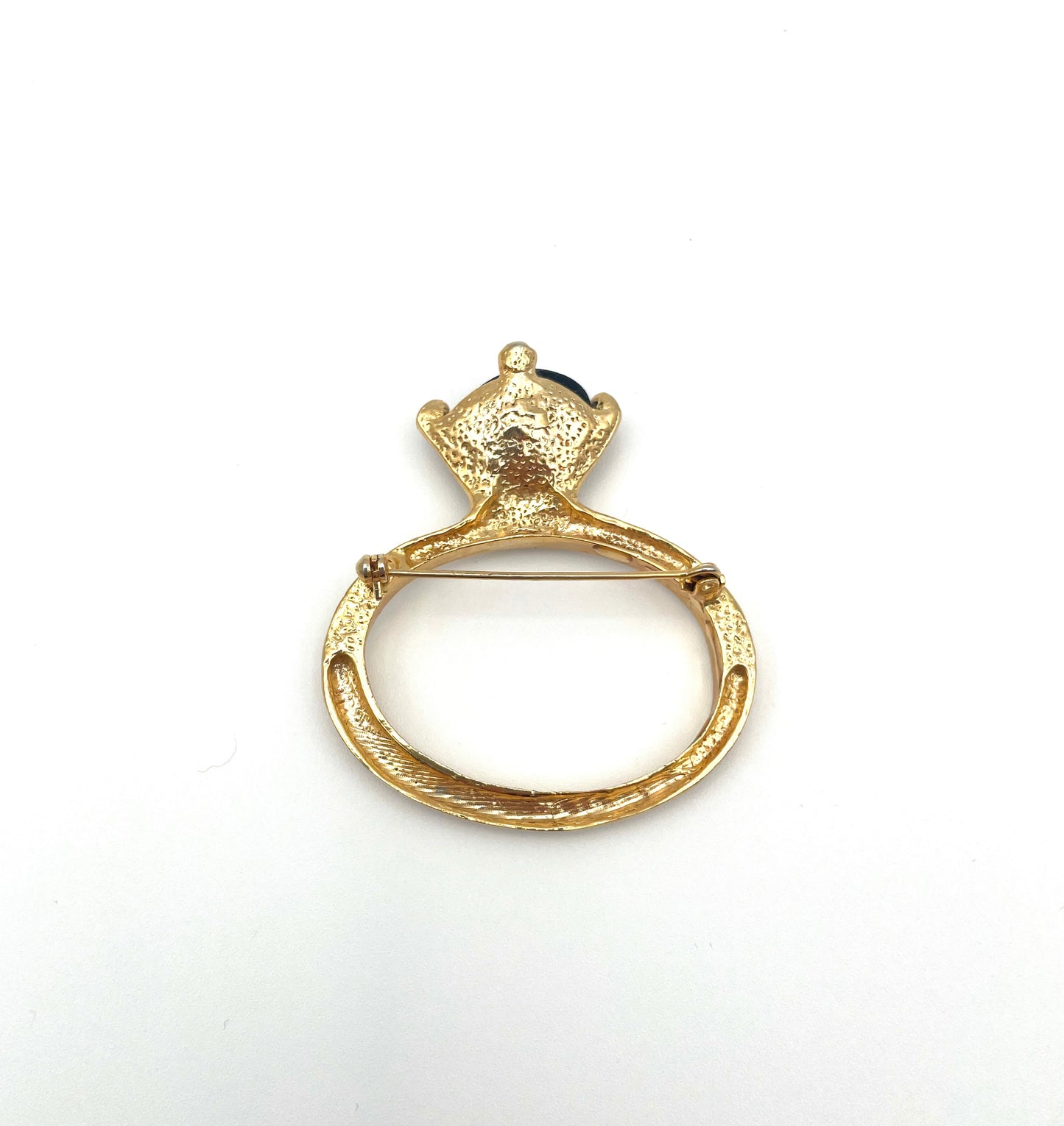 Vintage Onyx Ring Brooch