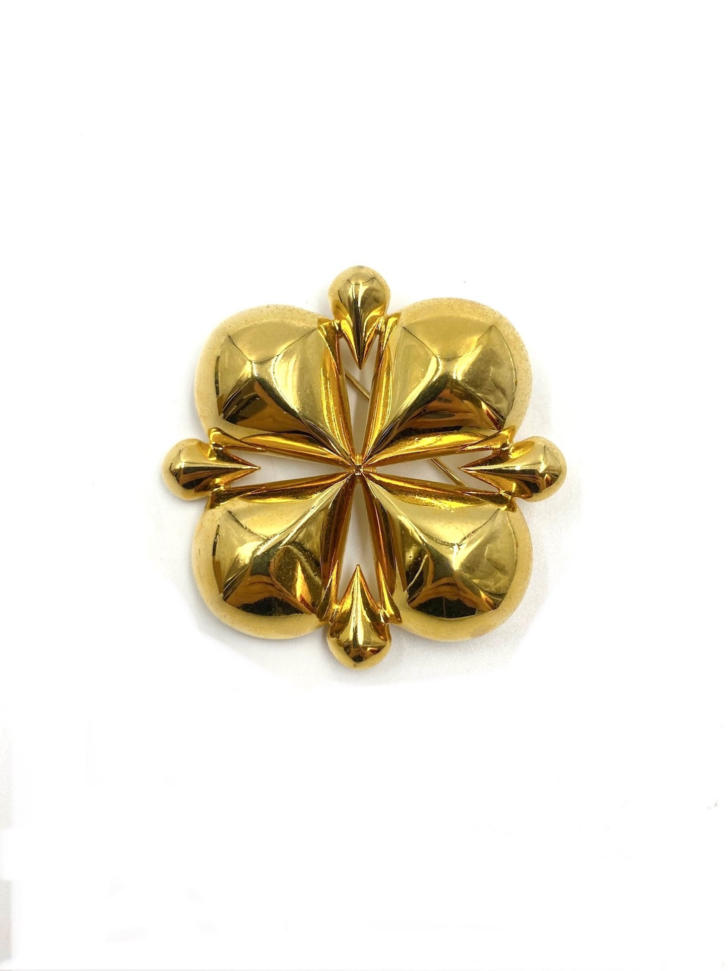 Vintage 1980s Monet Clover Brooch