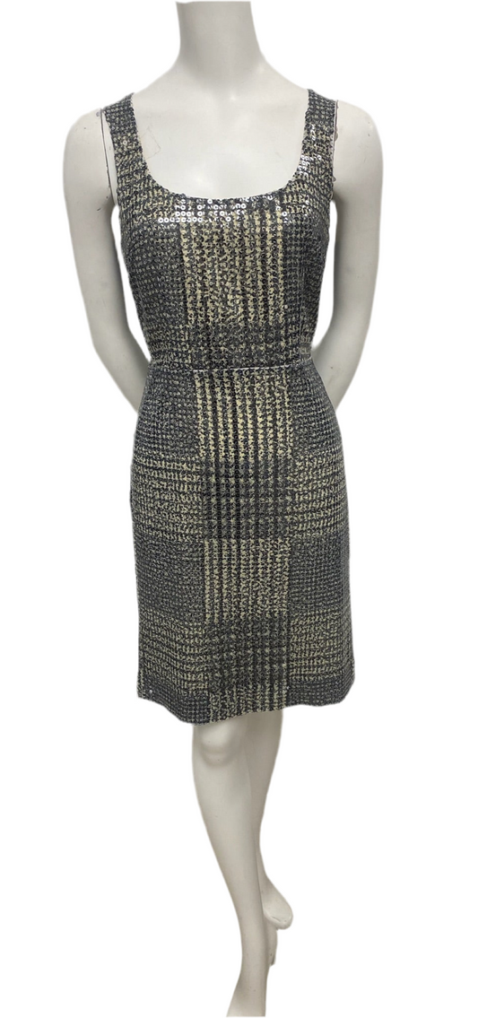 Tory Burch Grey Sequin Dress Size 4