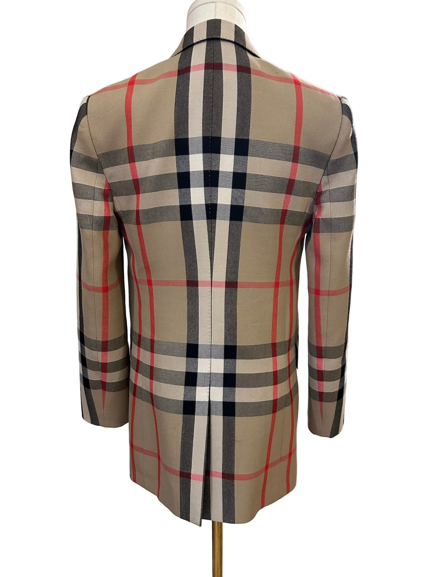 Burberry Checkered Wool Blazer Size 6