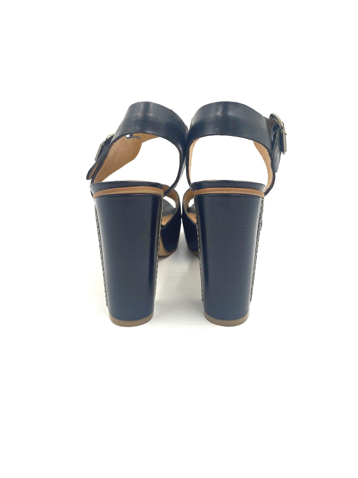 Zinda Black Platform Heels Size 38