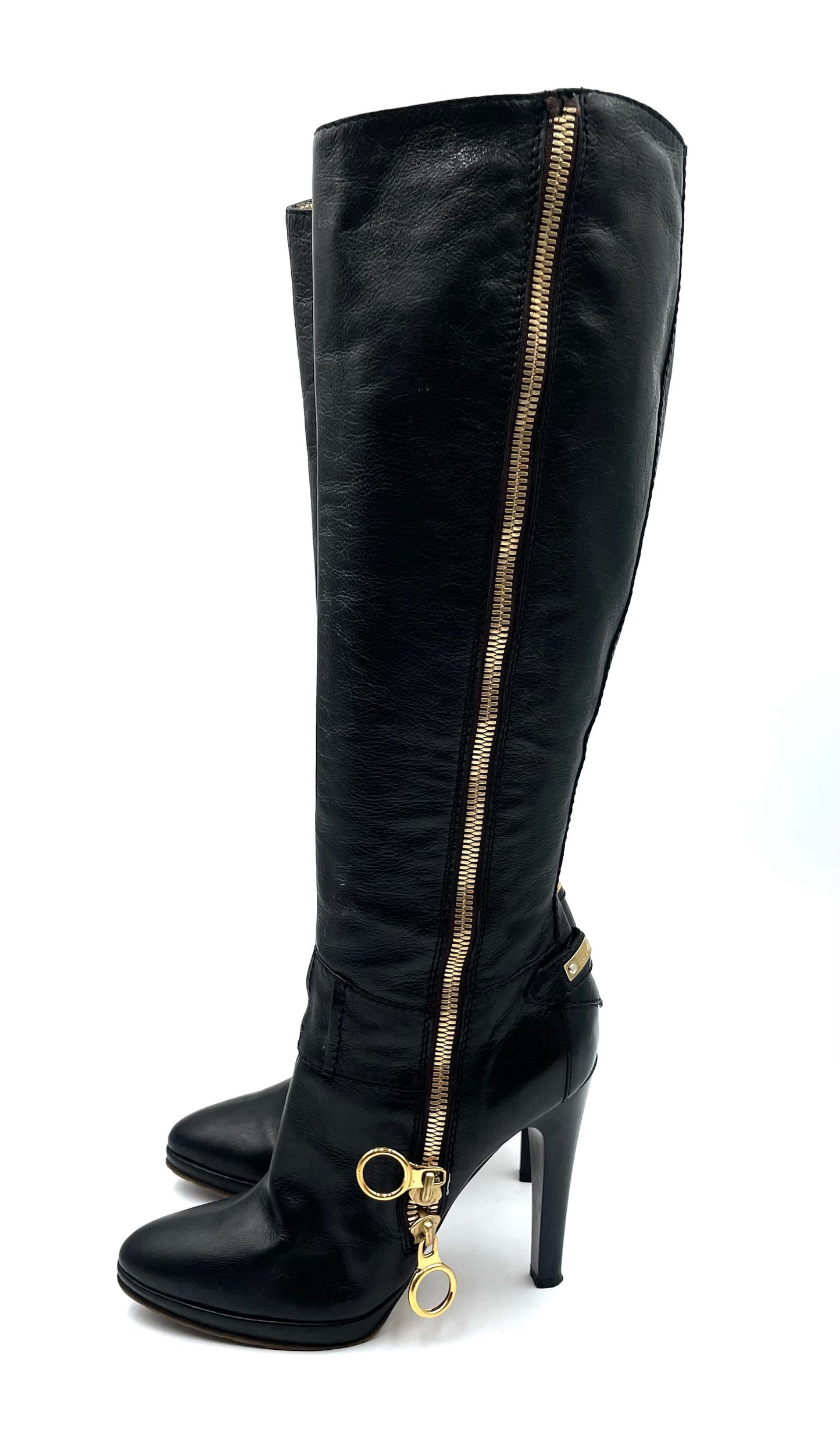 Roberto Cavalli Black Tall Boots Size 39.5