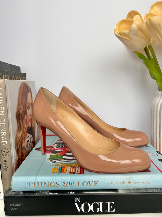 Brand New Christian Louboutin Nude Simple 85MM Pump Size 40