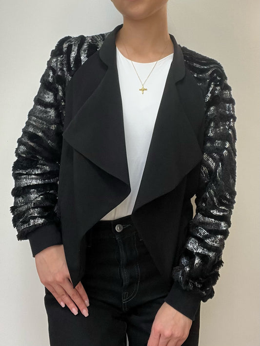 BCBGeneration Black Crop Jacket Size S