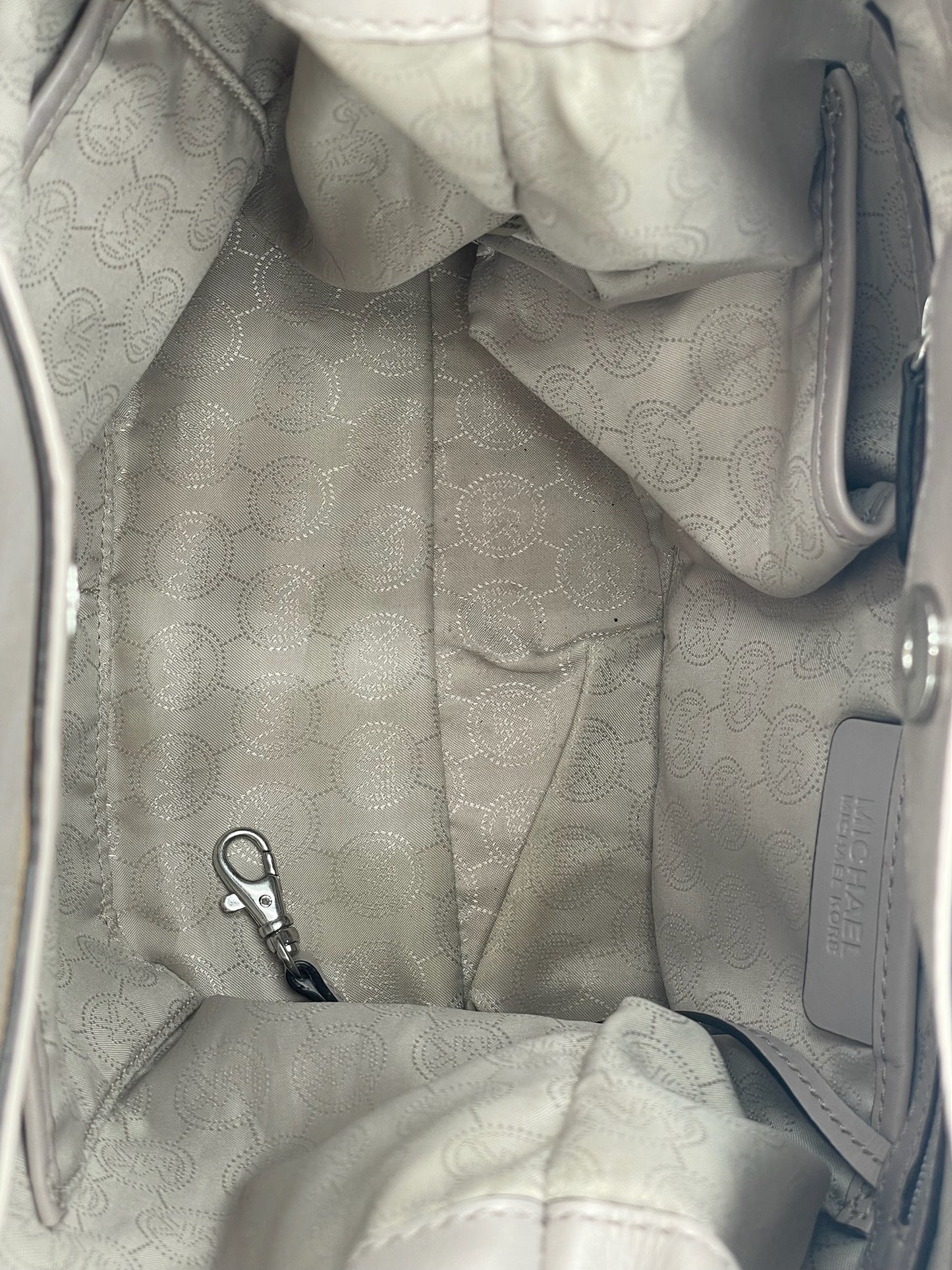 Michael Kors Devon Grey Leather Convertible Shoulder Bag