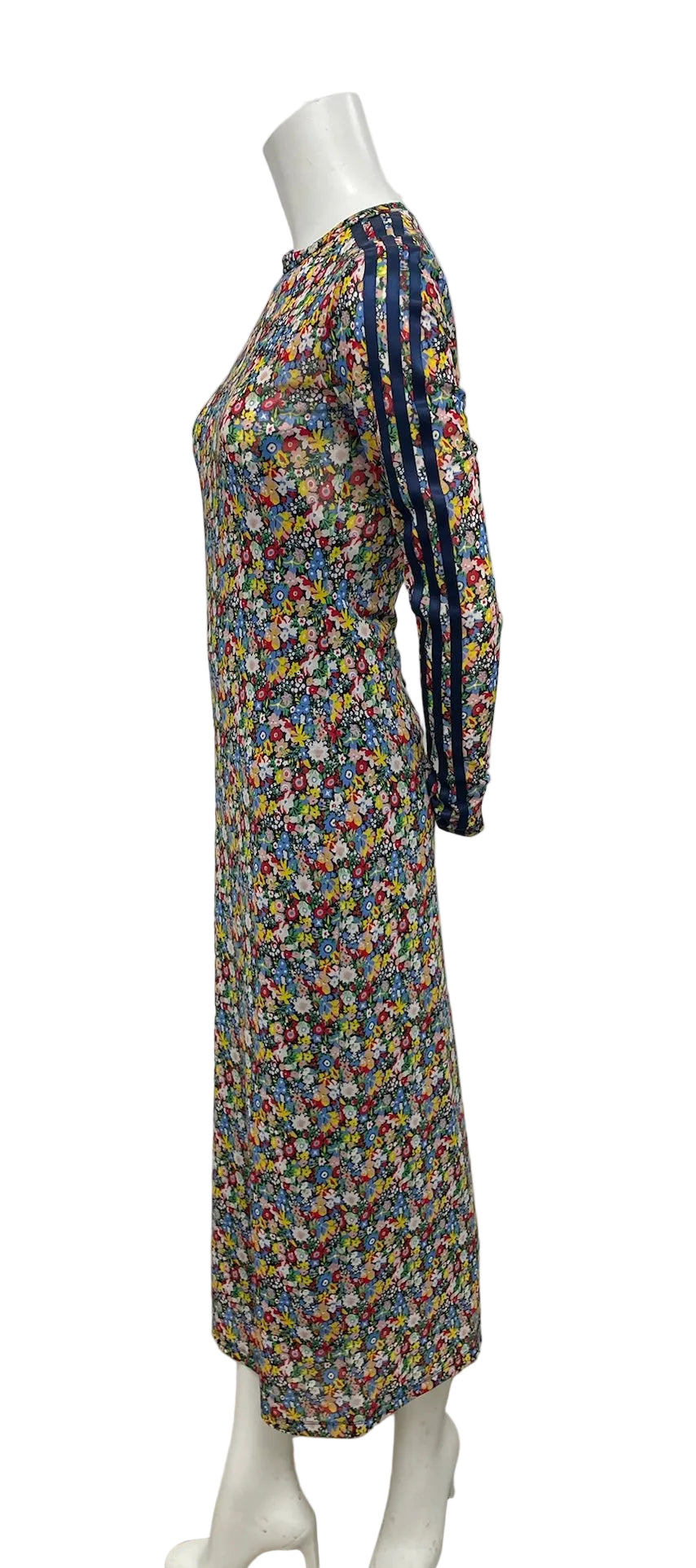 Adidas x Liberty London Long Sleeve Floral Mesh Midi Dress Fits like M