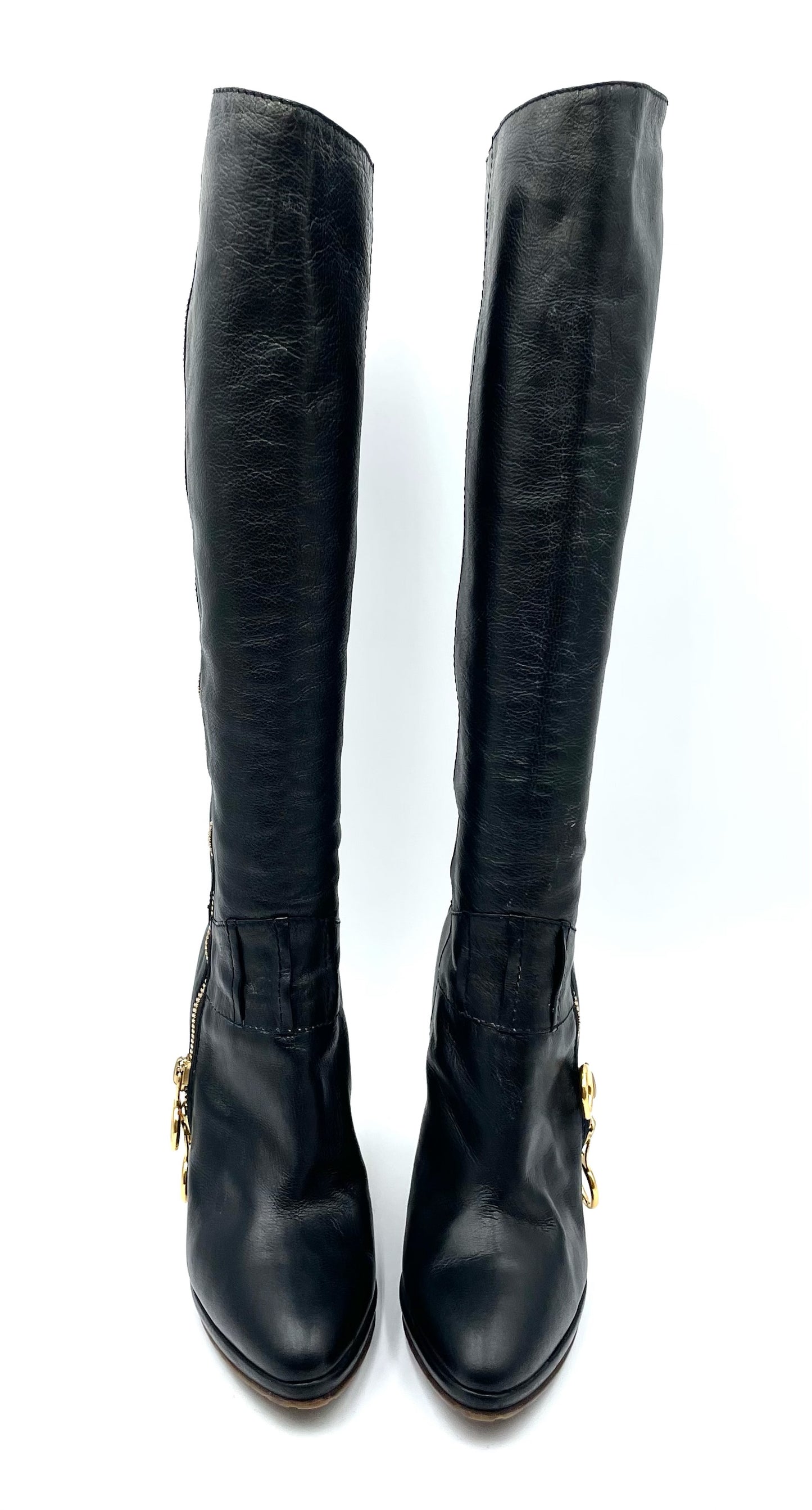 Roberto Cavalli Black Tall Boots Size 39.5