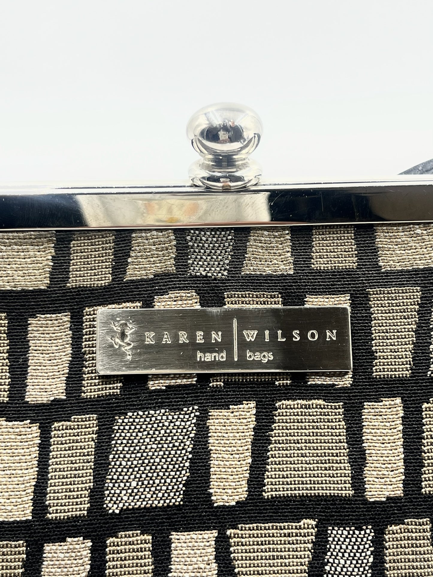 Karen Wilson Printed Kisslock Bag
