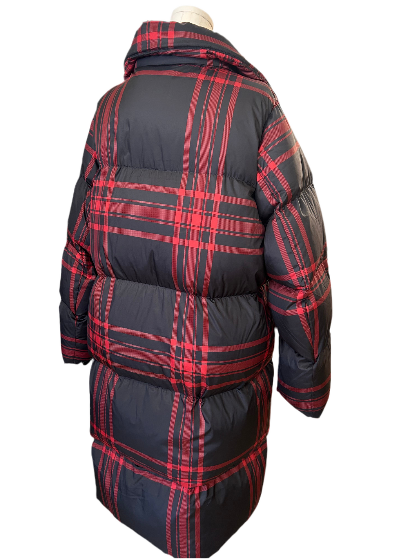 Brand New Banana Republic Black & Red Plaid Water Repellent Jacket Size M