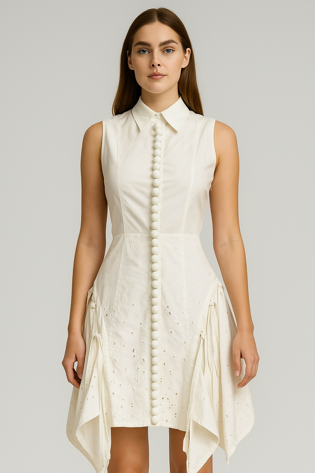 Proenzer Schouler White Eyelet Dress Size 2