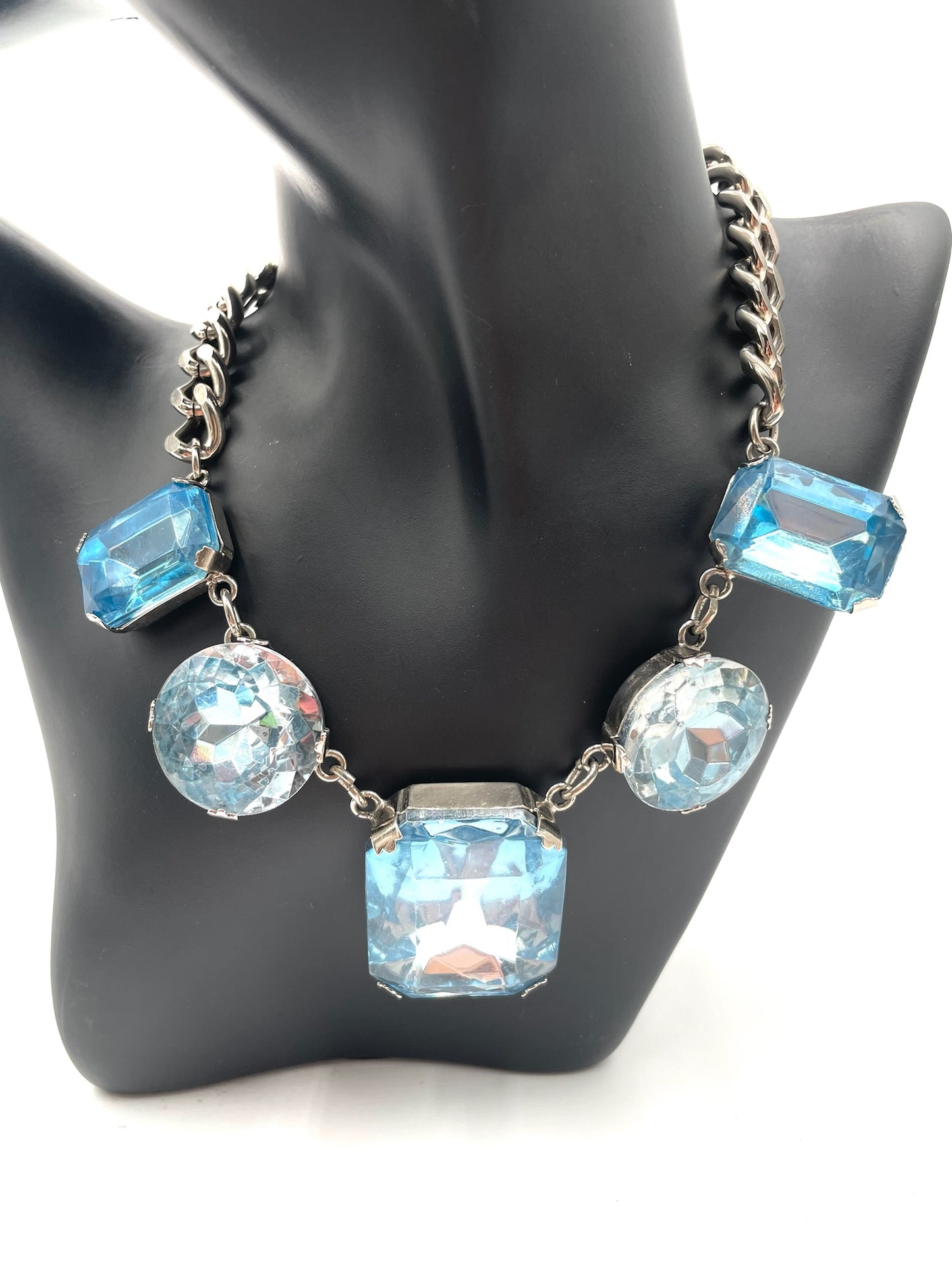 Aqua Blue Statement Necklace