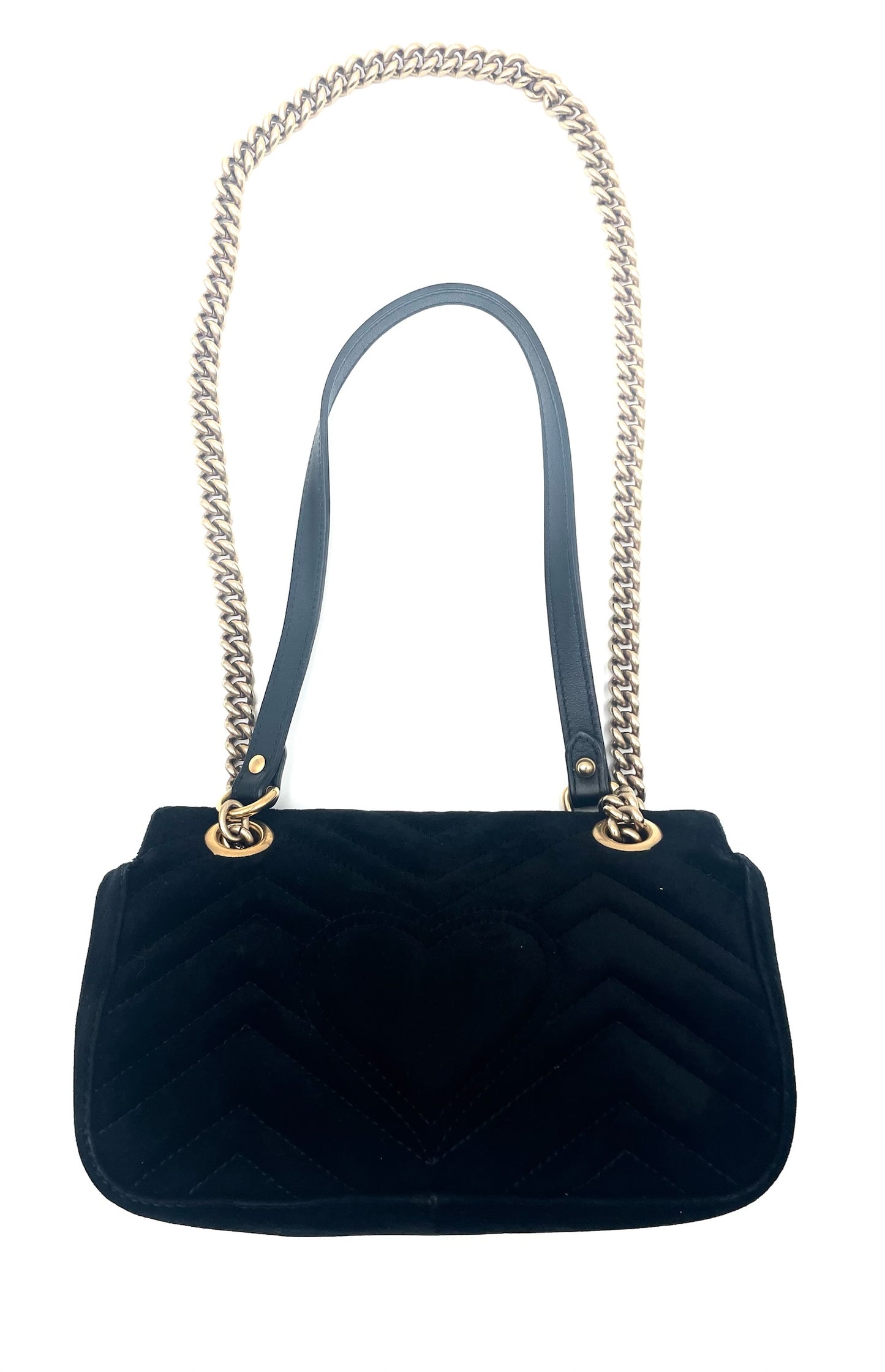 Gucci Marmont Small Black Velvet Bag