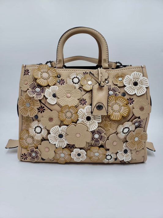 Coach Limited Edition 1941 Rouge Tea Rose Leather Tote
