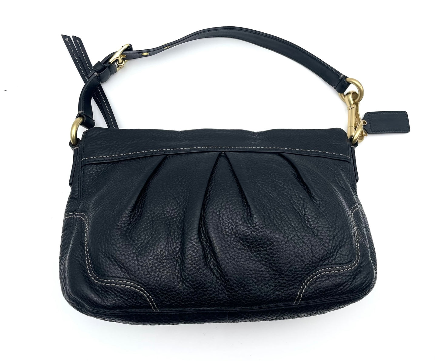 Coach Black Leather Hampton Hobo Bag