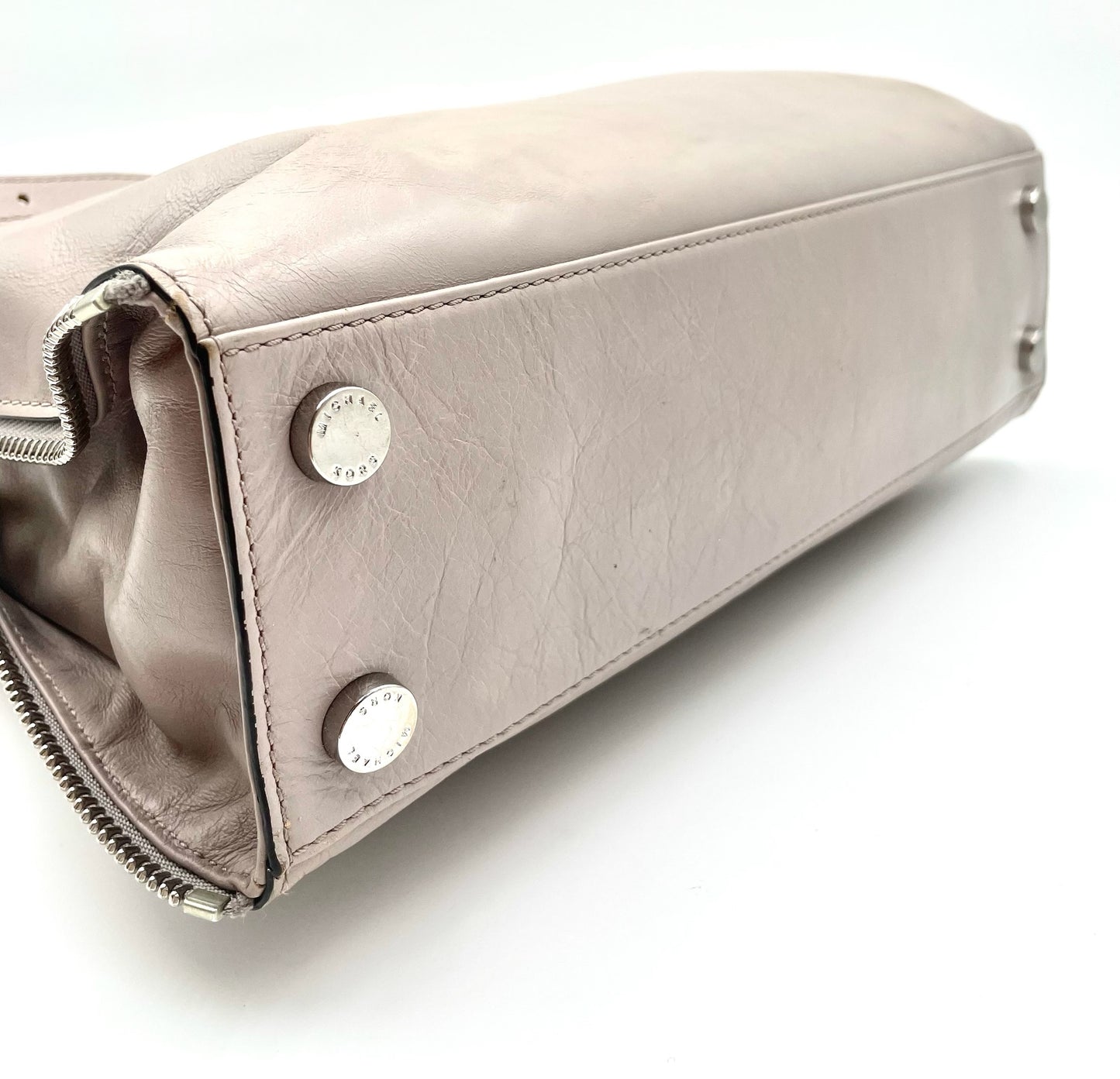 Michael Kors Devon Grey Leather Convertible Shoulder Bag
