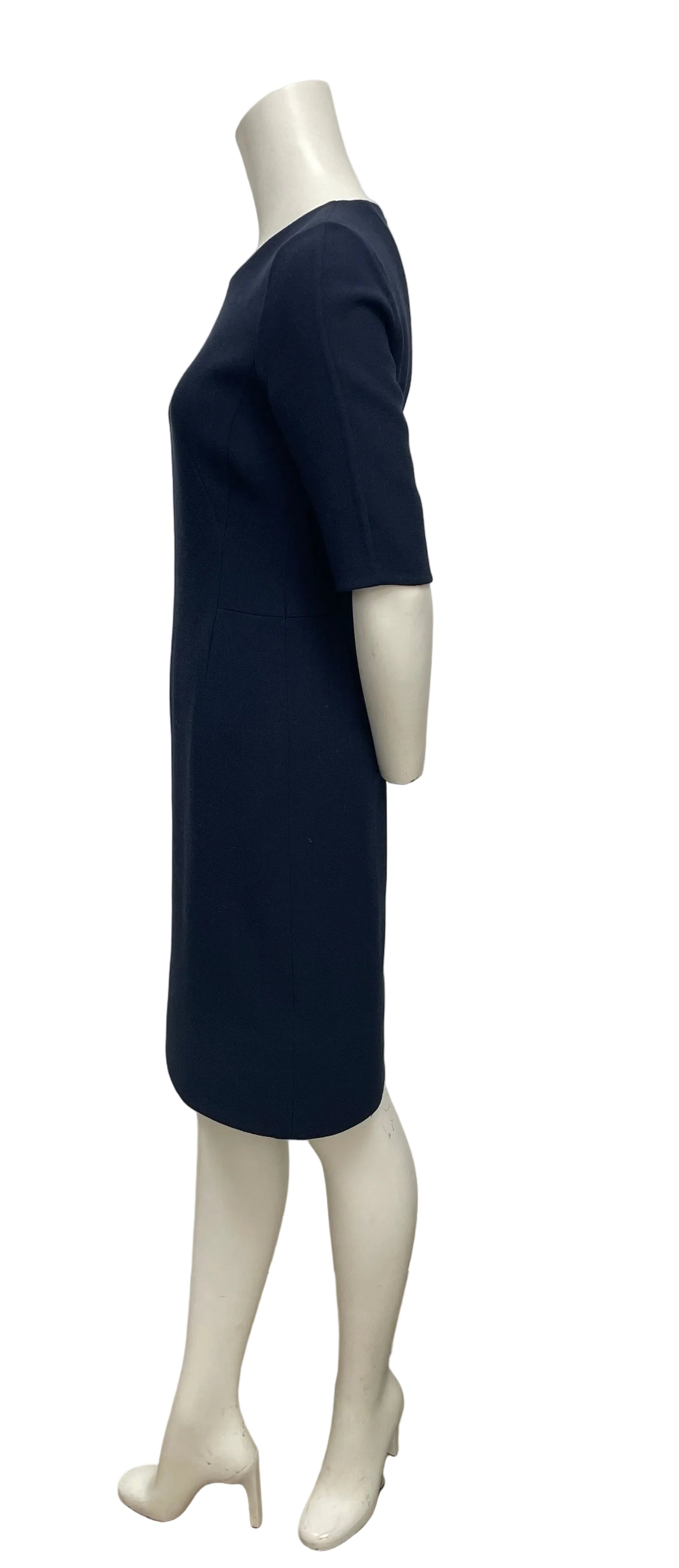 Akris Navy Sheath Dress Size 38