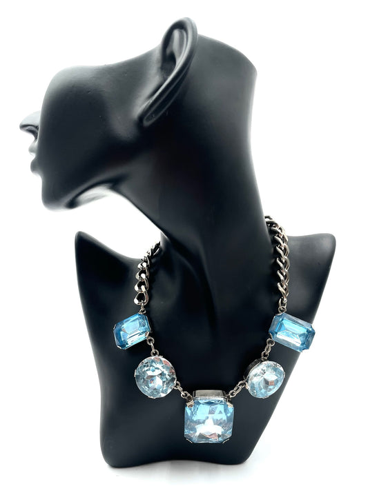 Aqua Blue Statement Necklace
