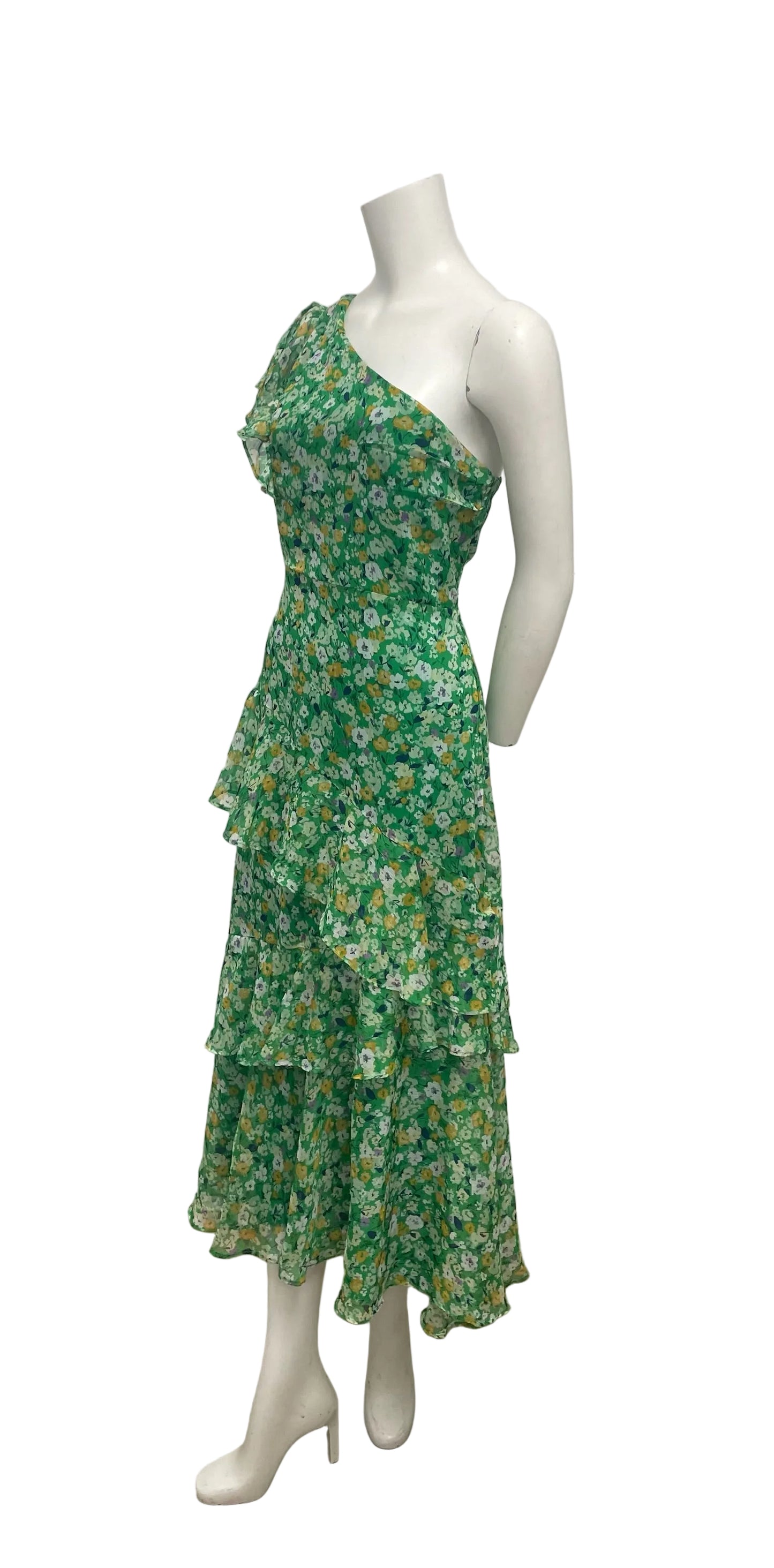 Astr The Label Victoriana Green Floral Dress Size M