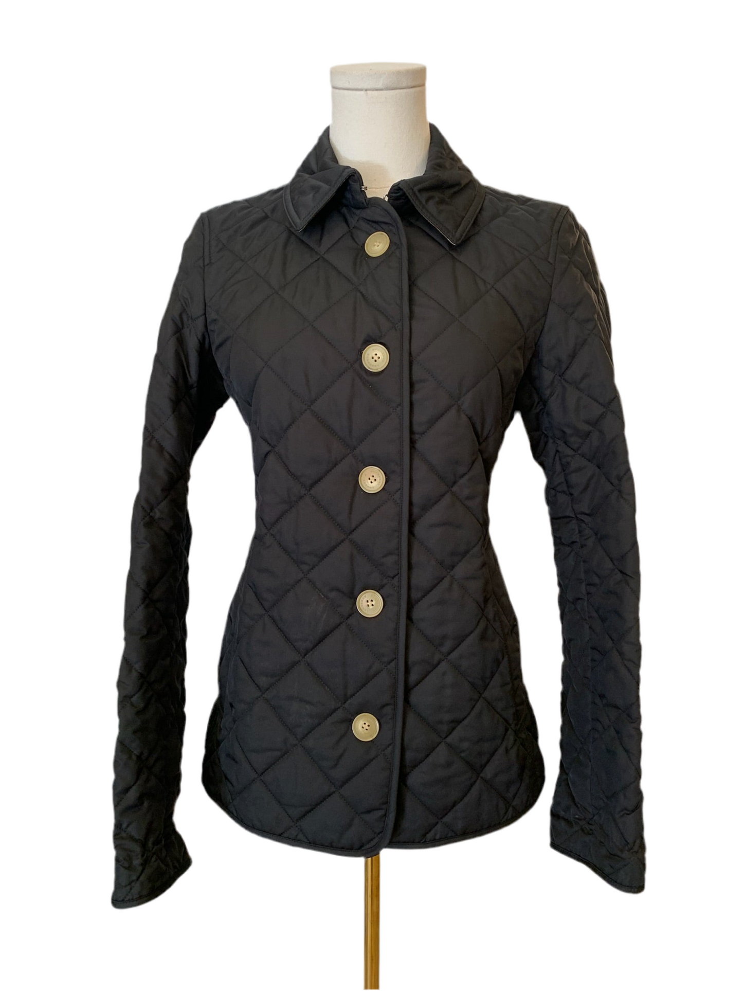 Burberry Black Quilted Jacket Size S