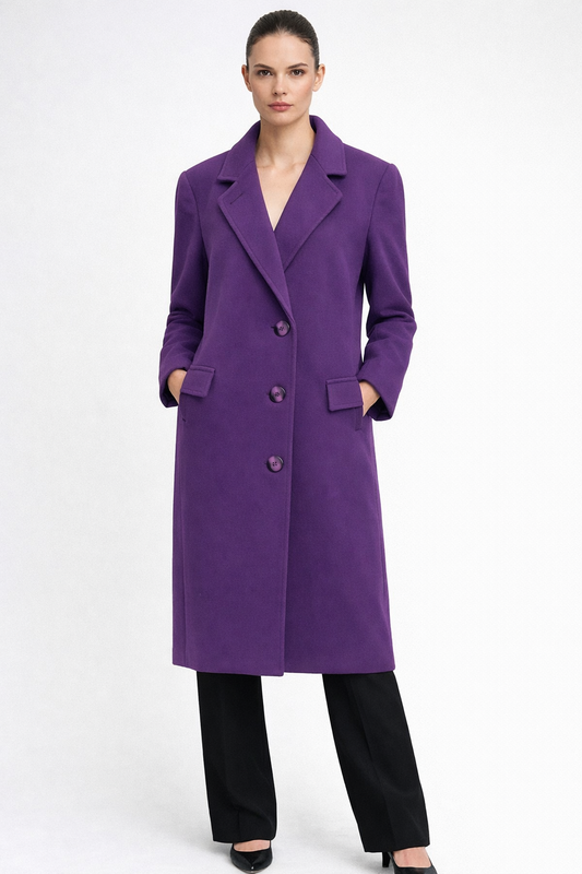 Vintage London Fog Purple Wool Coat Size 18