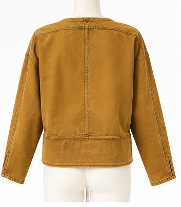 3.1 Philip Lim Mustard Gold Denim Blouse Size 6