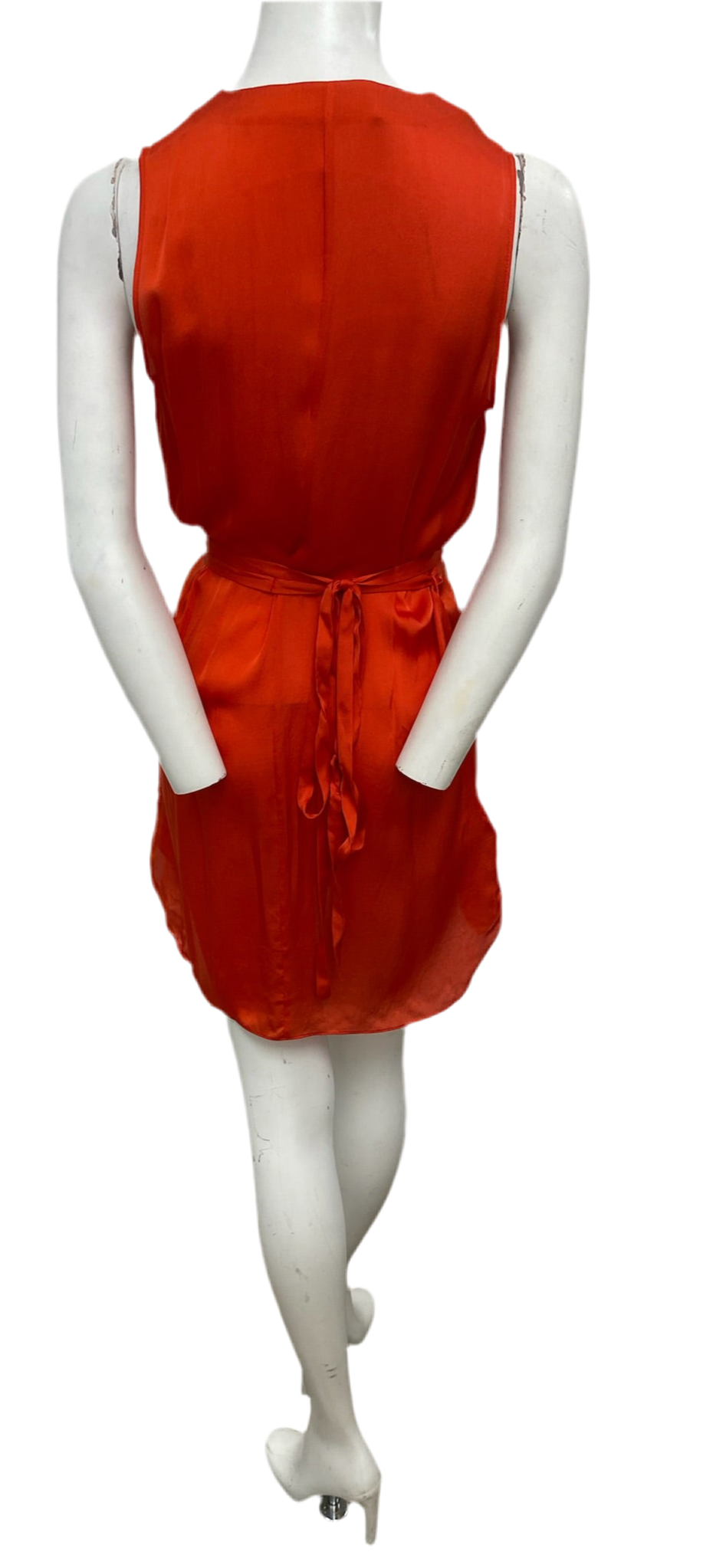 Hugo Boss Orange Silk Dress Size 6