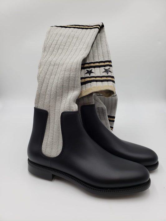 Brand New Givenchy Over The Knee Star Sock Rubber Boots Size 40