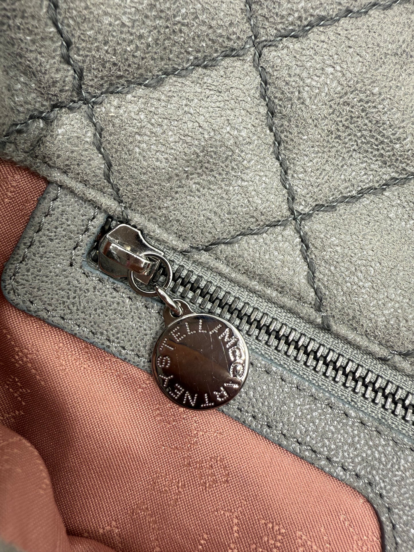 Stella McCartney Falabella Grey Quilted Chain Bag