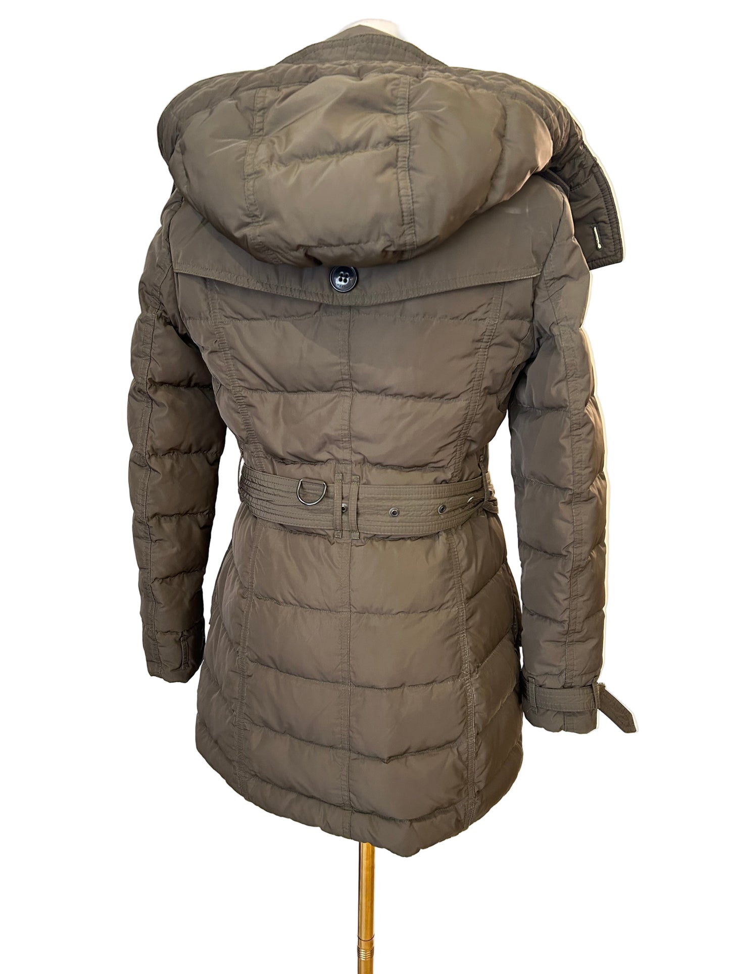 Burberry Olive Green Puffer Jacket Size XS