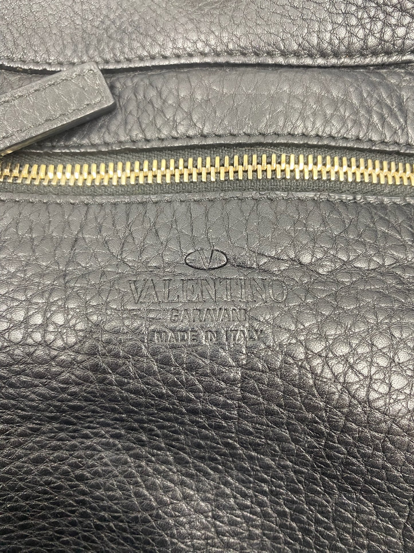 Valentino Garavani Black Rockstud Leather Tote