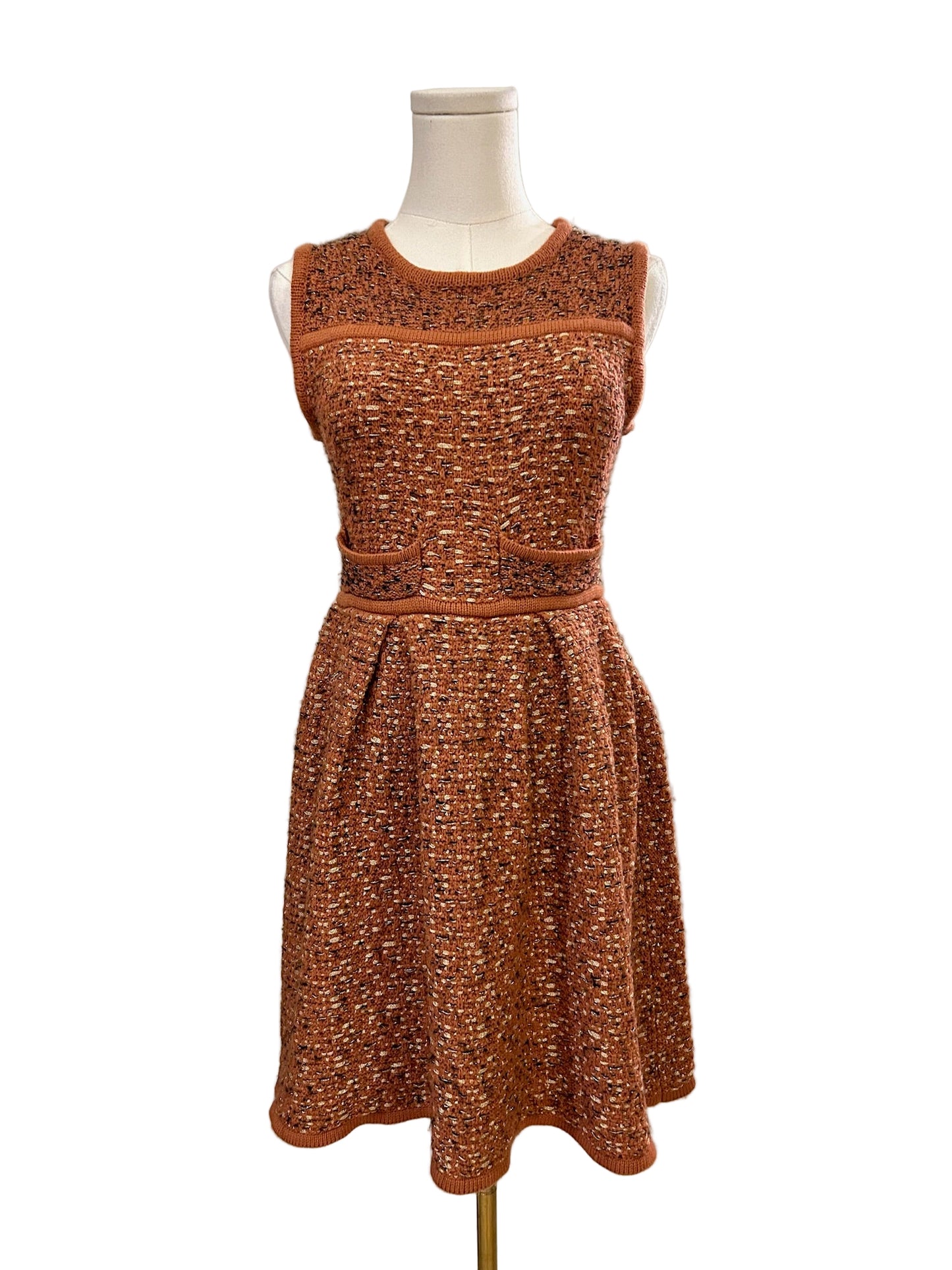 M Missoni Rust Tweed Dress Size S