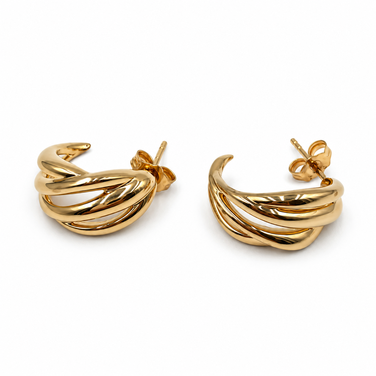 Mejuri Curved Gold Filled Dome Earring