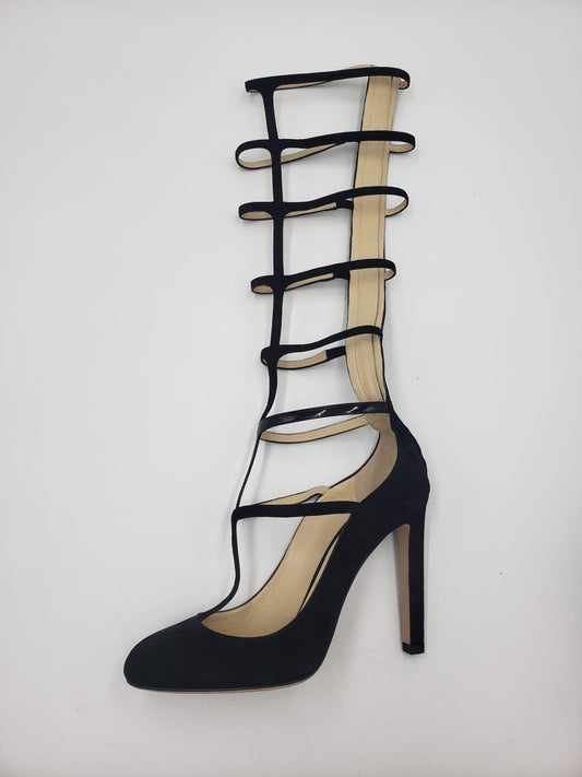 Brand New Jimmy Choo Dali 110 Black Suede Boots Size 38.5