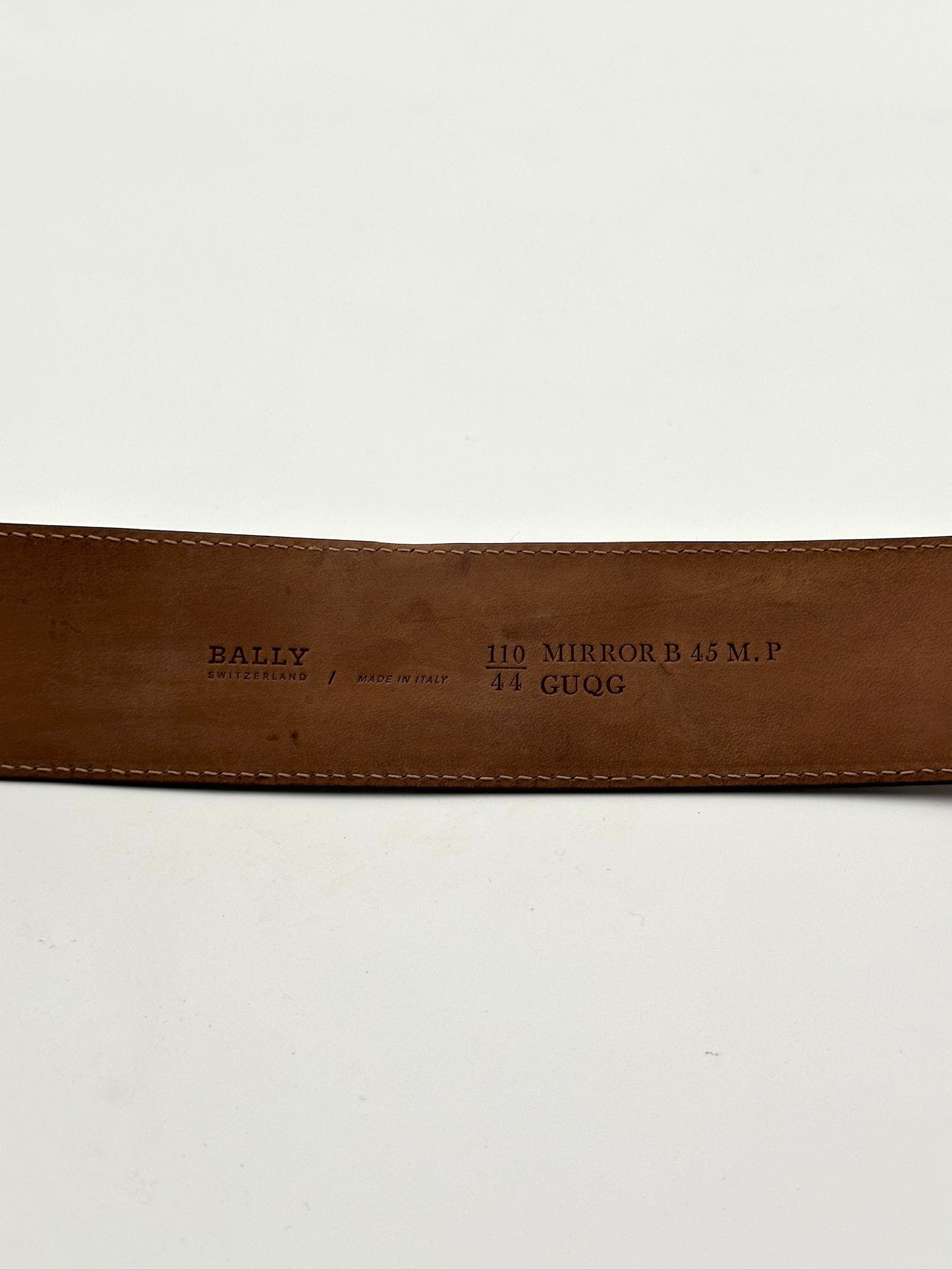 Bally Leopard Print Mohair Belt with Gold Buckle Size 110/44